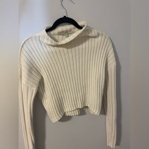 Creme colour Cropped Long Sleeve